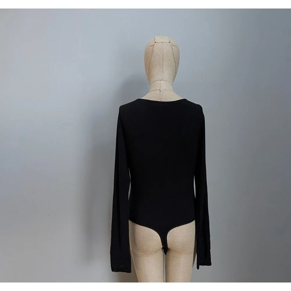 Free People Intimately Black Bodysuit - New - Large